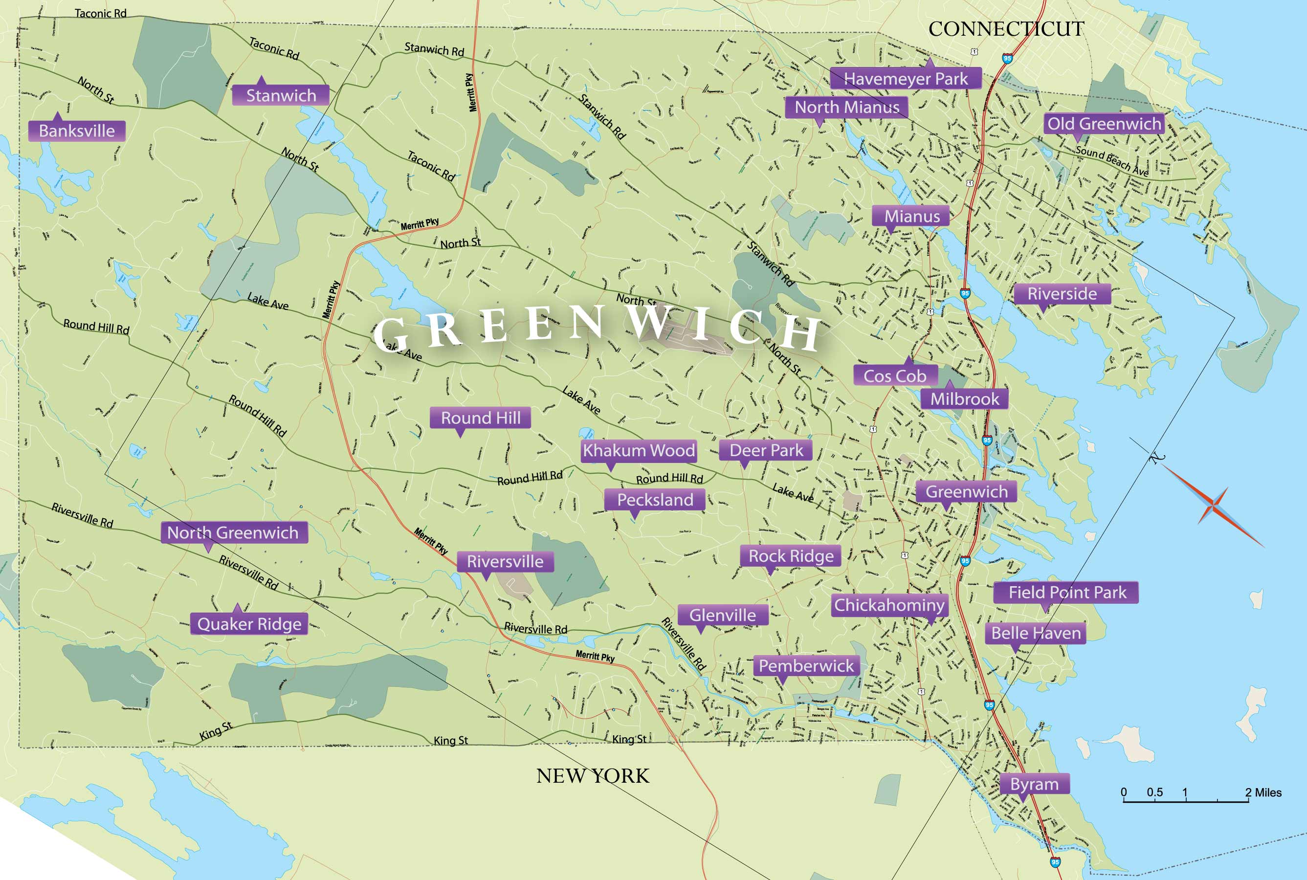 map of Greenwich